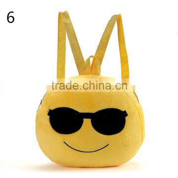 cheap wholesale stuffed items plush funny backpacks emoji kids backpack,EMOJI backpacks