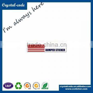 Custom adhesive glossy laminated bumper sticker