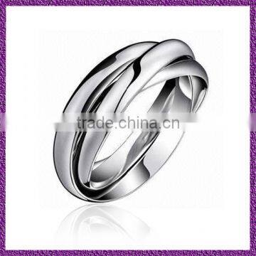 Simple designed with high polished couple magnetic wholesale silver ring