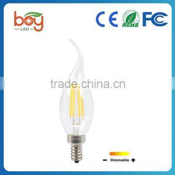 Led Energy Saving Bulbs e14 4w LED filament lighting C35 dimmable candle light flame tip