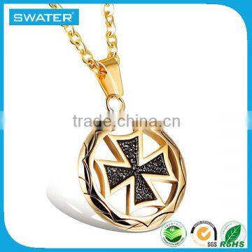 New Products 2016 Stainless Steel Jewelry Mens Gold Cross Necklace