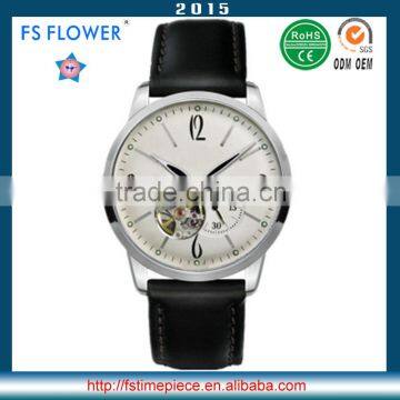 FS FLOWER - SWA037 Miyota Mechanical Automatic Movement Watches 316L Stainless Steel Sapphire Glass Genuine Leather Strap