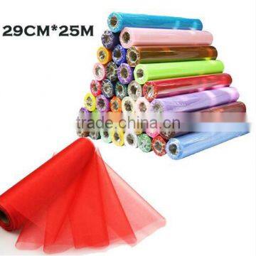 25M X 29CM Organza Roll Sash Chair Bows Table Runner Sashes Swags For Wedding