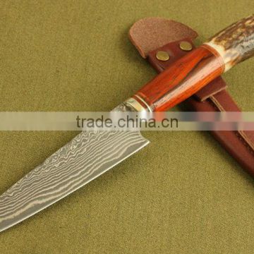 OEM Damascus Steel Hunting Knife Hand Tools Outdoor Knife UDTEK01288