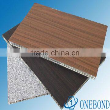 wooden color aluminium honeycomb panel