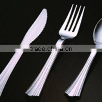 Disposable Silver Coated Cutlery Set, Disposable Plastic Metallic Cutlery Set