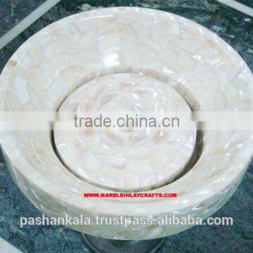 Hand Crafted Mother Of Pearl Designer Bowl