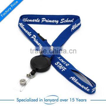 Custom print polyester lanyard with badge reel