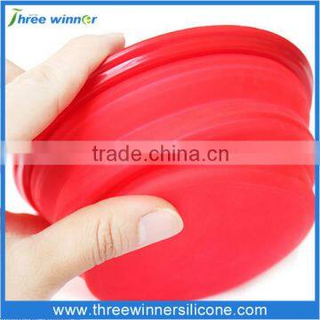 Blue Round Shape Silicone Pet Bowl Non-stick Pet Bowl photo-6