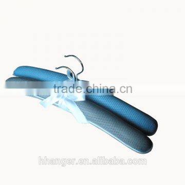 15" Padded Hanger , Cheap Gridding Clothe Hanger ,mesh Top Hanger photo-3
