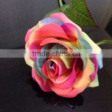 43cm Flower rose real touch latex rose silk flower wedding decoration