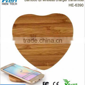 Hot Sell Universal Bamboo Mobile Phone qi Wireless Charger Power for Sony Xperia z C6603 photo-3