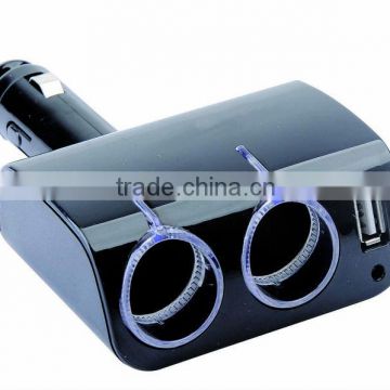 12V/24V 1 TO 2 CIGARETTE SOCKET with one USB