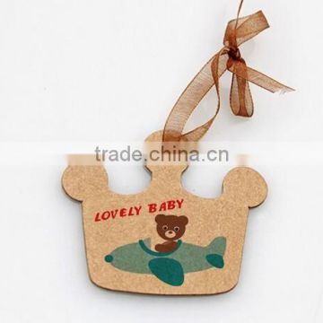 Fancy handmade thick kraft paper hang tags for jeans