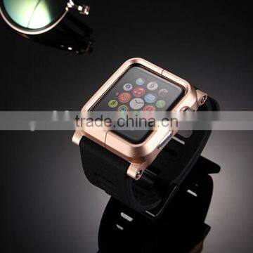 Silicon Rubber sport band for Apple watch with metal case 38mm/42mm,China supplier