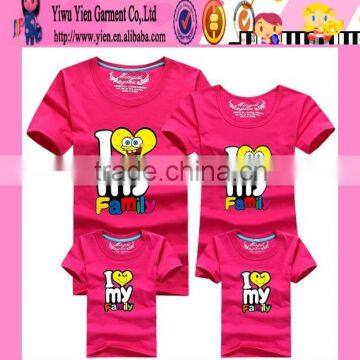 Pure Cotton Family Tops OEM Colors Size Family Tops