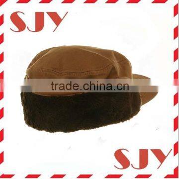 6 Panel Men's Ear Flap Cap Custom Earflap Baseball Cap