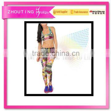 2016 new women's leggings tall waist nine points printed stretch cultivate one's morality leggings factory direct sale