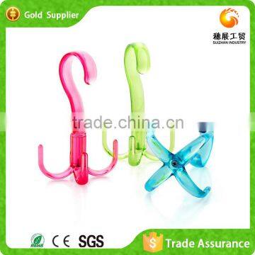 High quality plastic scarf hanger display style for ties clothes shoes socks