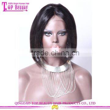 7A Grade Brazilian Human Hair Glueless Lace Front Human Hair Short Bob Wigs For Black Women