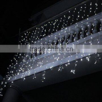 OEM Indoor/outdoor 110V/220V US/EU Plug 3m*3m 600leds 25leds*24hang Transparent Wire White Color Hot Sell photo-4