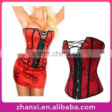 Tube tight top women lingerie corselet sexy red mature shapewear corset lingerie