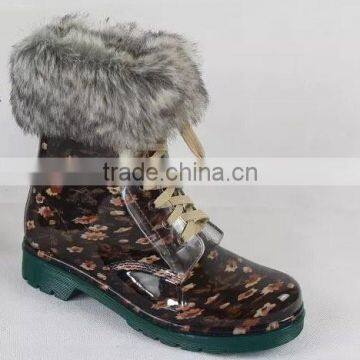 PVC Injection Snow Boots Full Printing Winter Boots