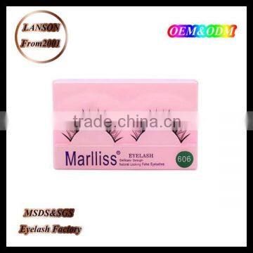 Makeup new trends Marlliss Korea own brand eyelashes,606 private label strip eyelash