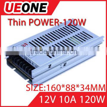 Factory sell 12V10A ultra-thin switching power supply with CE ROHS