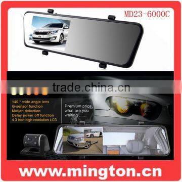 720P 6000C HD rearview car camera With Dual Lens