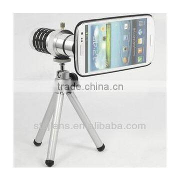 Aluminum New 12X Telescope Zoom Lens for SUMSUNG IPHONE SMARTPHONE LENS