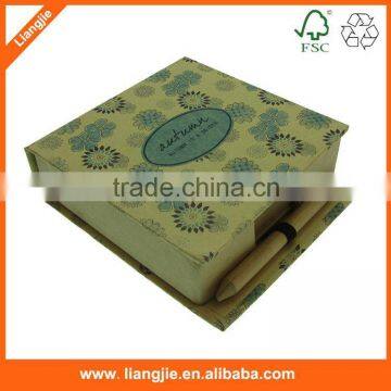 Hard Paper Box Memo Pads, Notepads With Ballpen and Holder photo-4