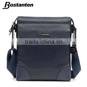 Italian style branded men leather shoulder bag laptop messenger bag