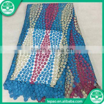 2016 African Cupion Guipure Lace Fabric,Embroidered Guipure Water Soluble Lace Fabrics photo-4