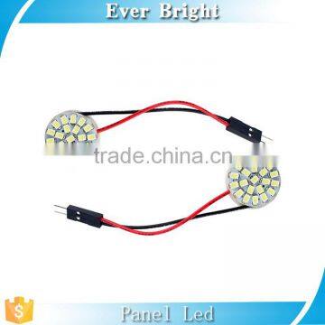 Wholesales Auto White 1206 SMD 22 LEDs Dome Light Round Panel Festoon Bulb w T10 Adapter photo-3
