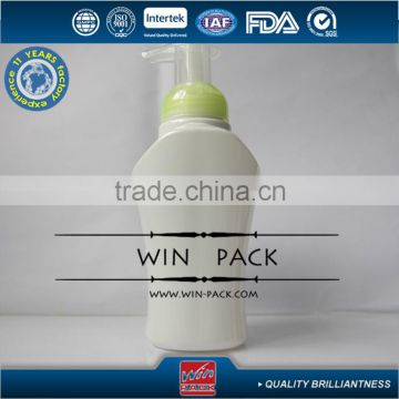 500ml white foam pump bottle with green pump, wholesale foaming bottles