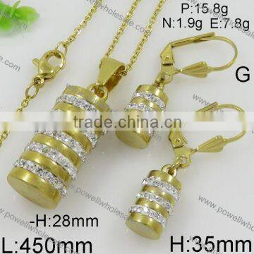 New Arrival Wholesale Price 18k Italian Gold Jewelry Set photo-3