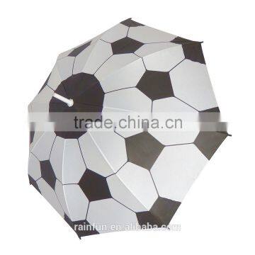 Automatic open long arm outdoor sunny rain umbrella with football color