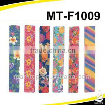 Colorful square file nail
