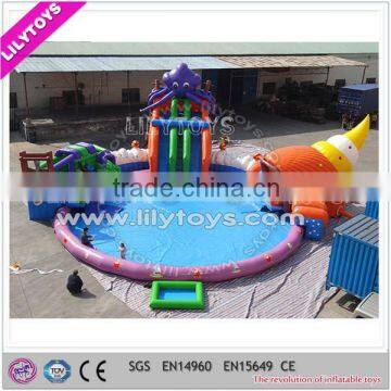 commercial water park with swimming pool/inflatable water park for sale