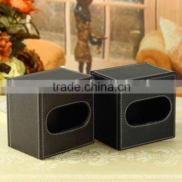 Wholesale Tissue Boxes, Luxury Leather Tissue Box, Black Storage Box photo-3