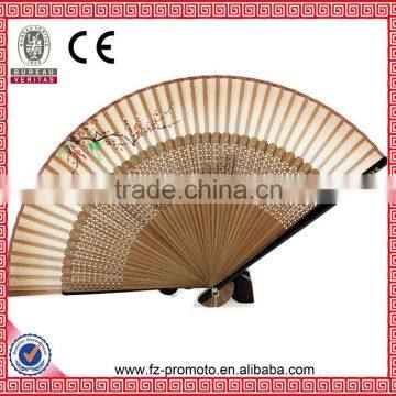 handicraft silk bamboo fold-able hand fan for advisement/promotion gift