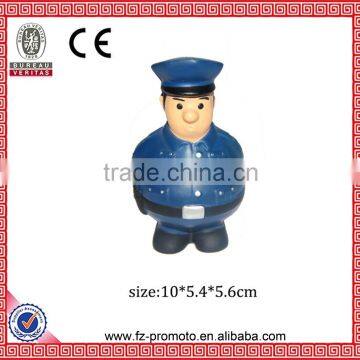 Custom Policeman Shape PU Foam Stress Ball for Promotion