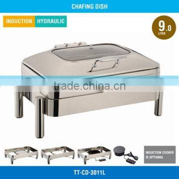 2017 New Model Commerical Glass Cover Induction Chafing Dish