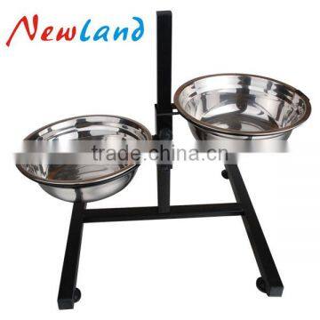 Adjustable Metal Dog Feeding Drinking Water Bowl