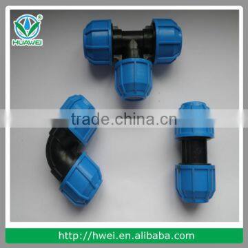 UV Resistant PE Pipe Tube PP Compression Connector Fitting