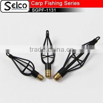 Carp fishing accessory plastic fishing feeder brass sinker