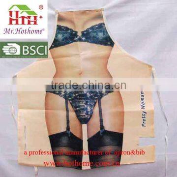 Factory Direct Sale Funny Colorful Sublimation Printing Polyester Naked Sexy Audlt Cooking Apron Patterns photo-5