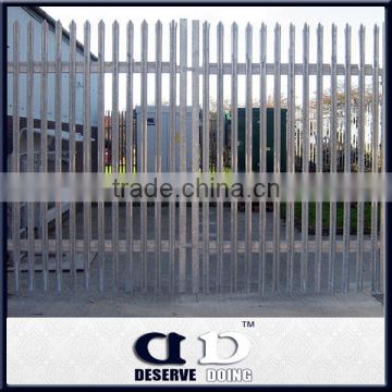 Steel palisade fence system