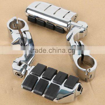 Chrome 360 Degree Adjustable Highway Footpeg Footrests For 32mm photo-4